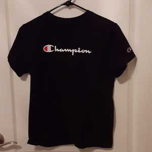 Plain black champion tee